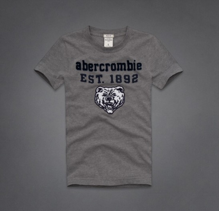 Abercrombie Fitch Hombres De Cuello Redondo Corto Remera AF5190